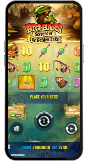 Base game with scatter and bet panel