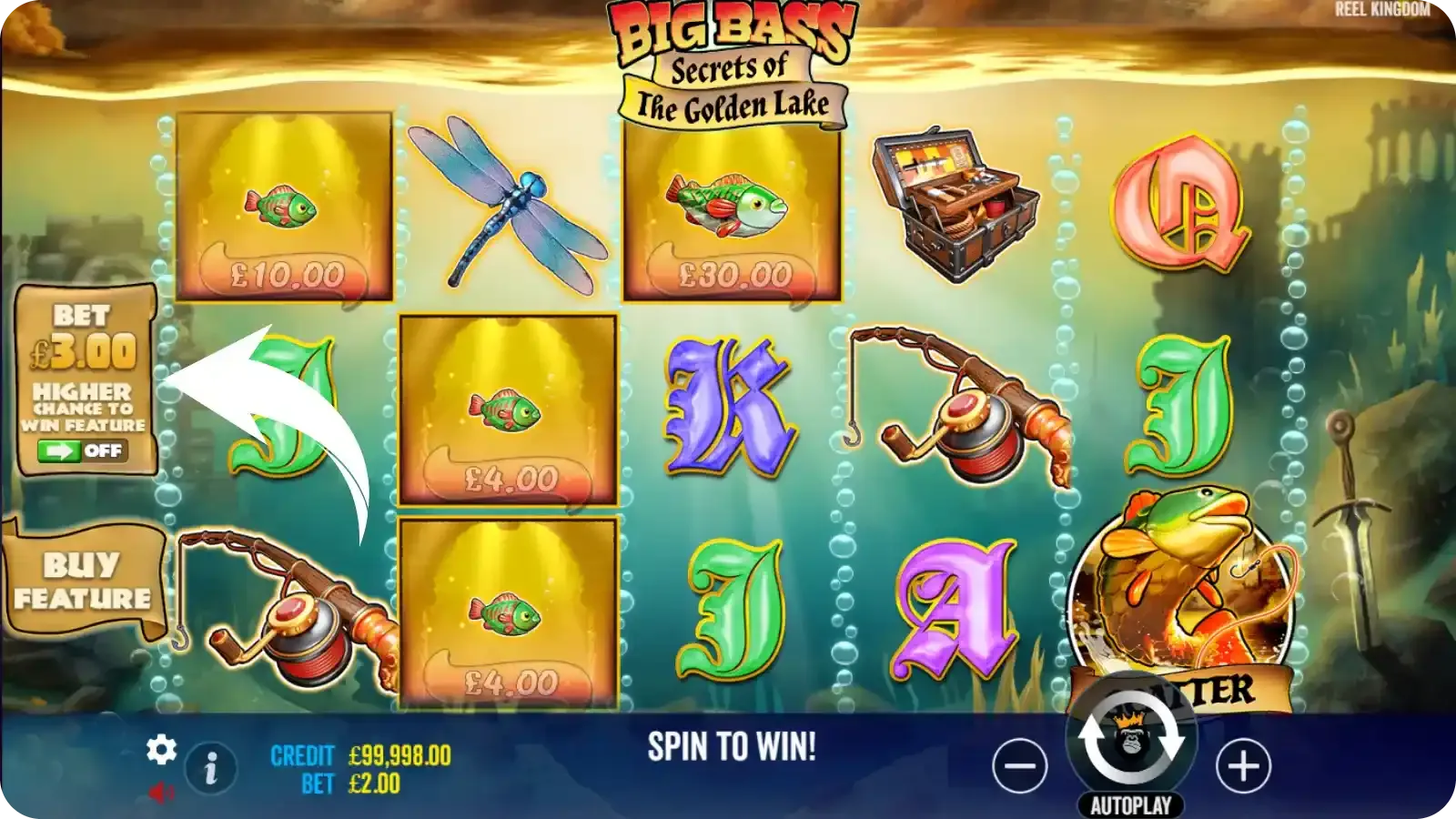 Increased Bet in Big Bass Secrets
