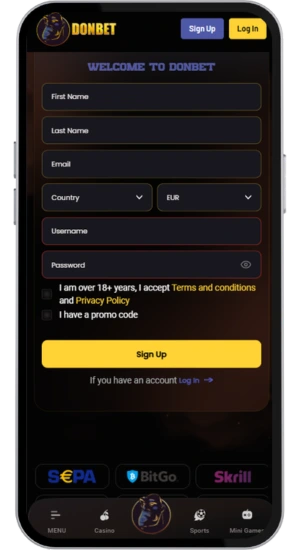 Registration form